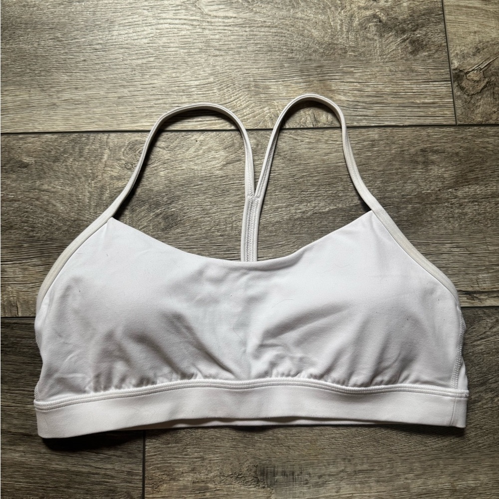Lululemon Flow Y White Sports Bra